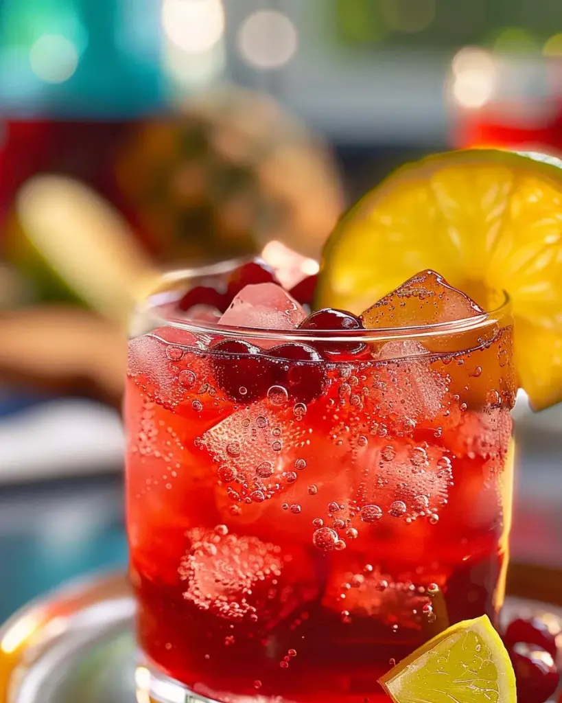 pineapple cranberry chrismas drink