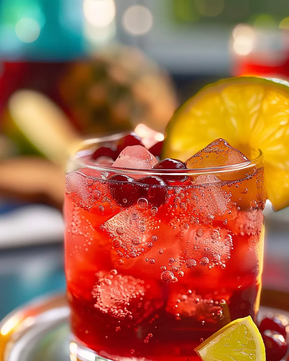 pineapple cranberry chrismas drink