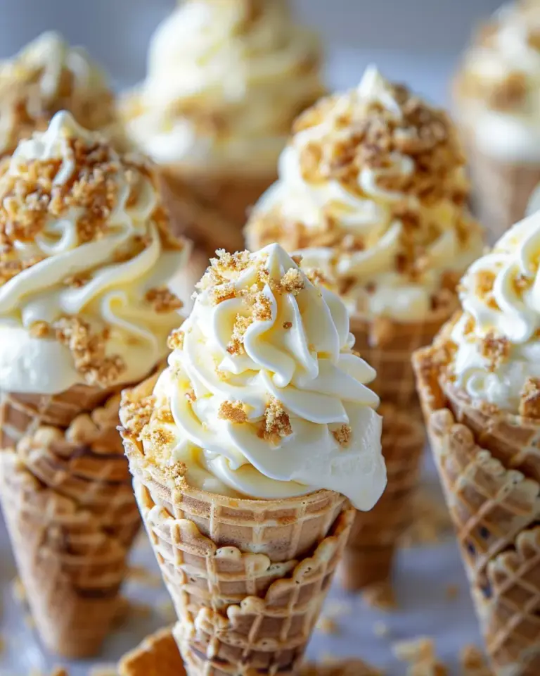 Banana Pudding Cheesecake Cones