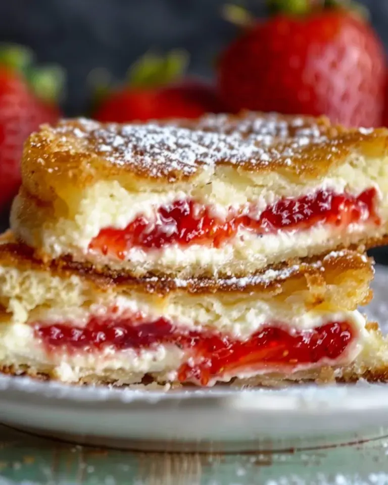 Fried Strawberry Cheesecake Sandwiches