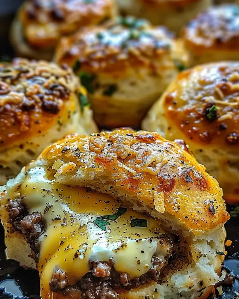 Garlic Parmesan Cheeseburger Bombs