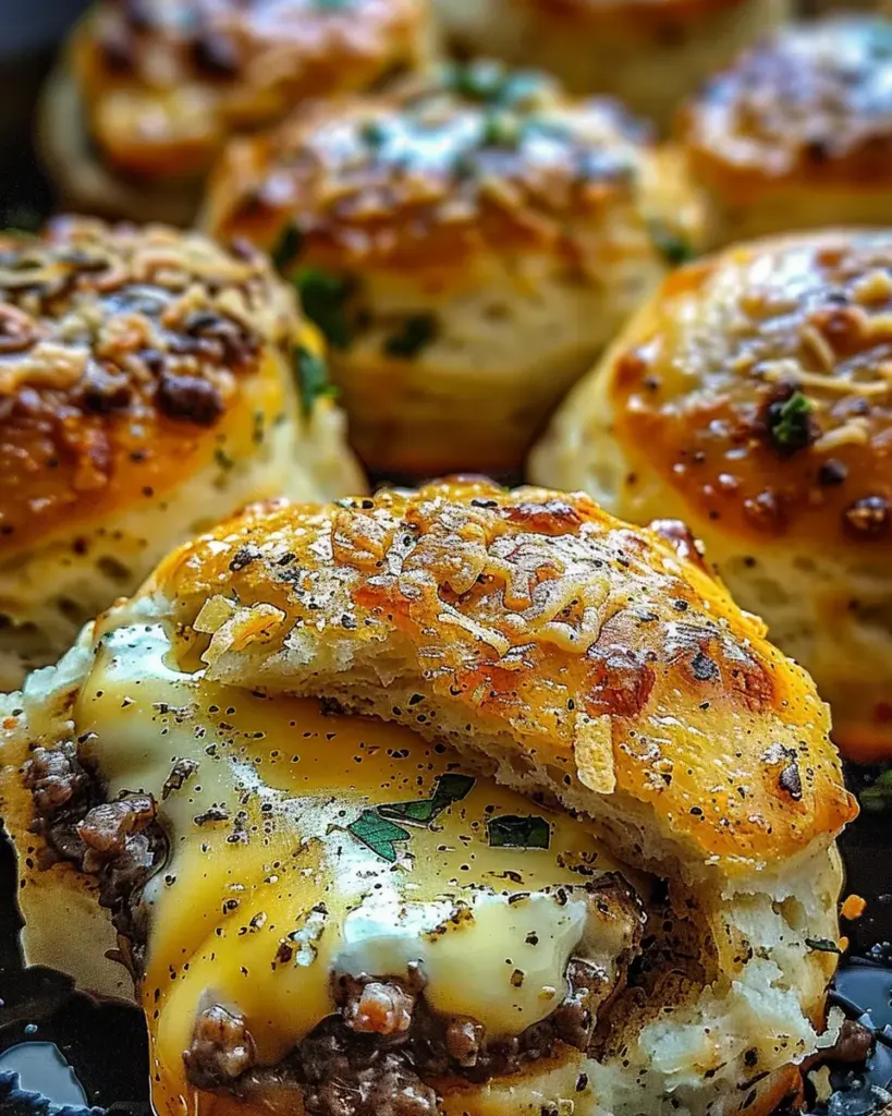 Garlic Parmesan Cheeseburger Bombs