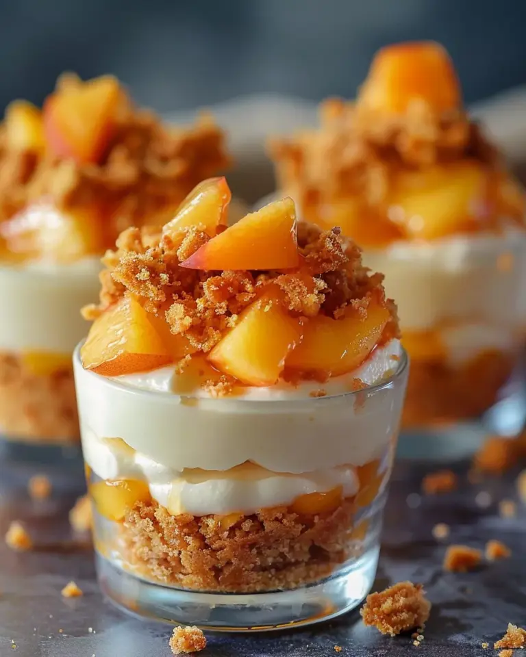 Peach Cobbler Cheesecake Cups