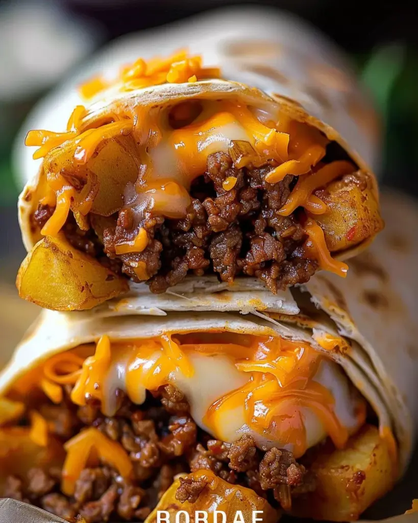 Cheesy Potato Burritos