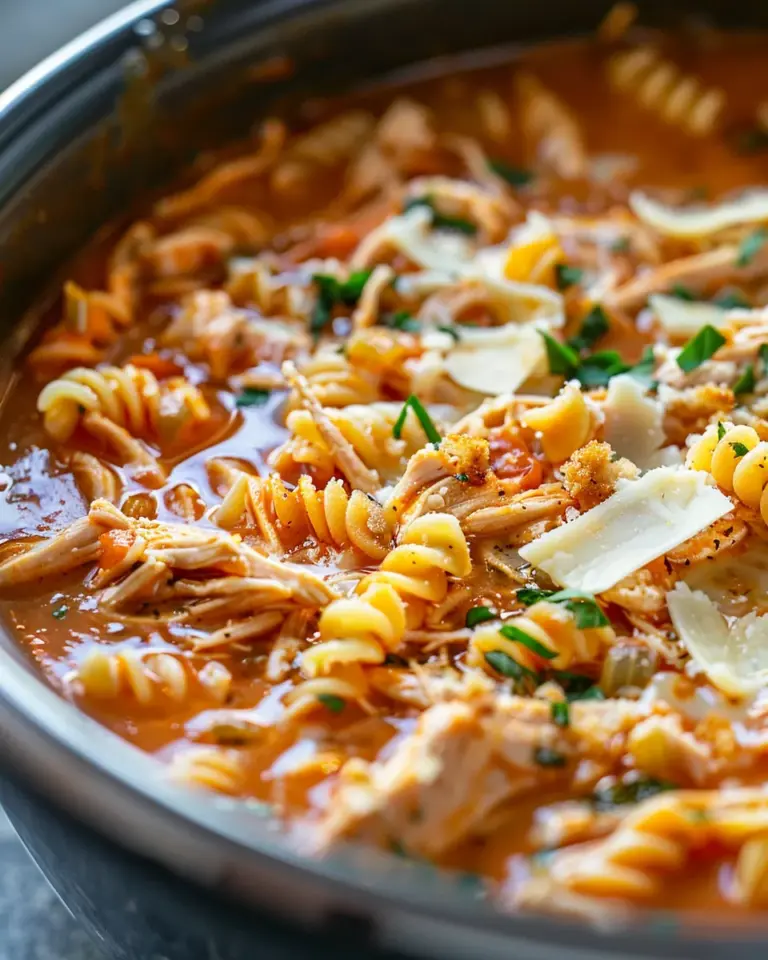 Crockpot Chicken Parmesan Soup