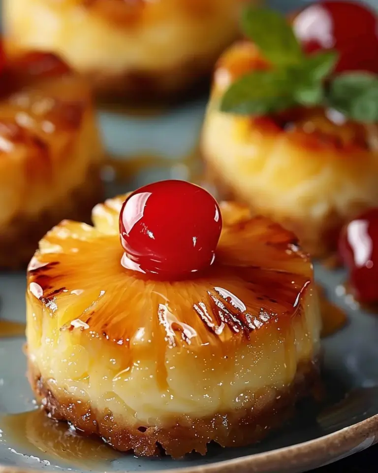 Mini Pineapple Upside-down Cheesecakes