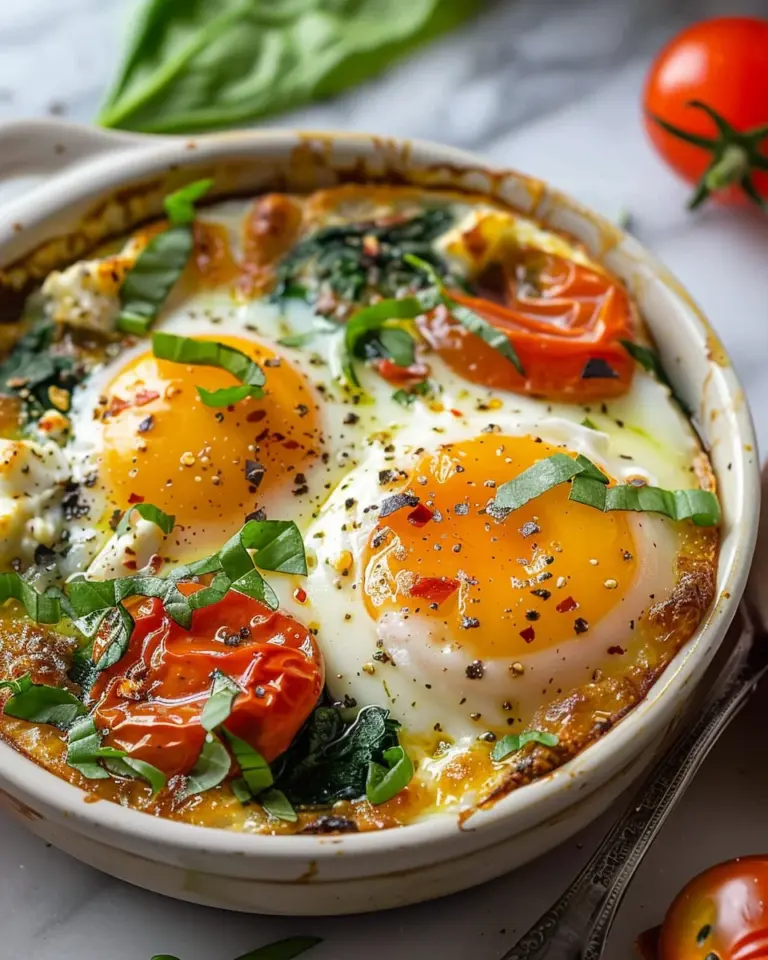 Baked Feta Eggs