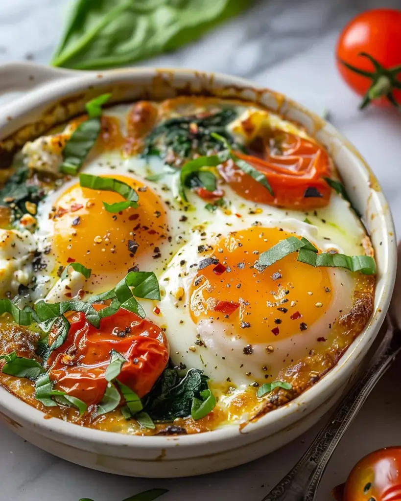 Baked Feta Eggs