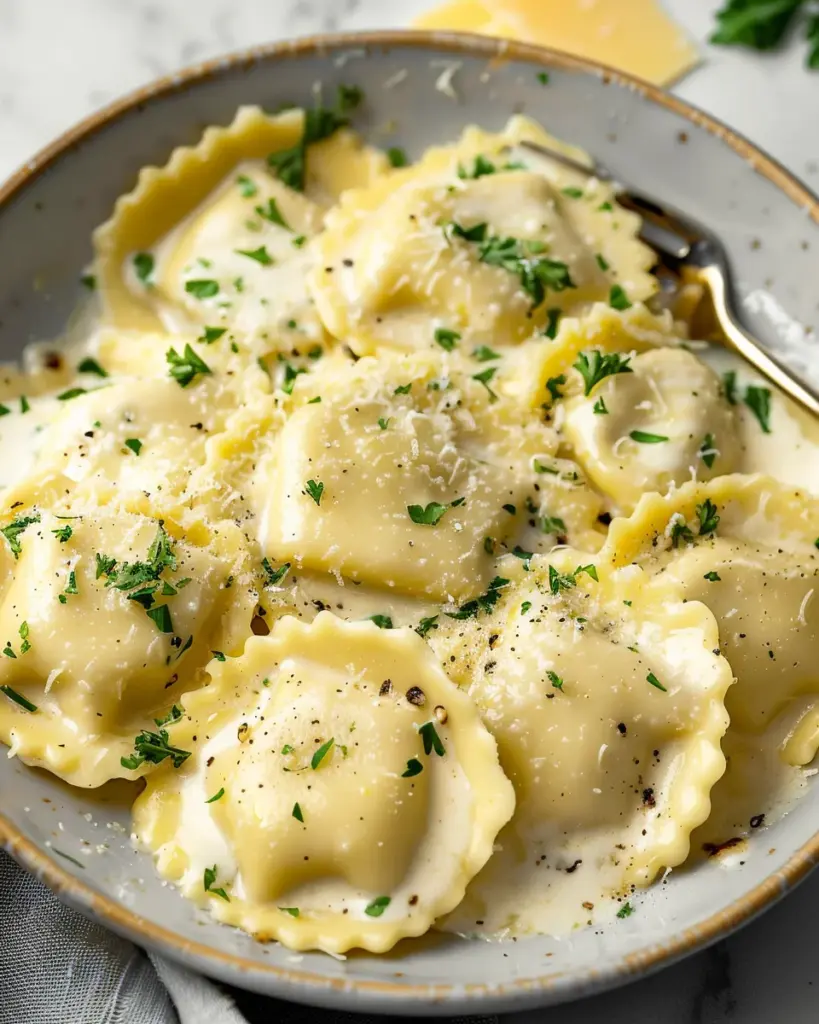 White Wine Cream Sauce for Ravioli