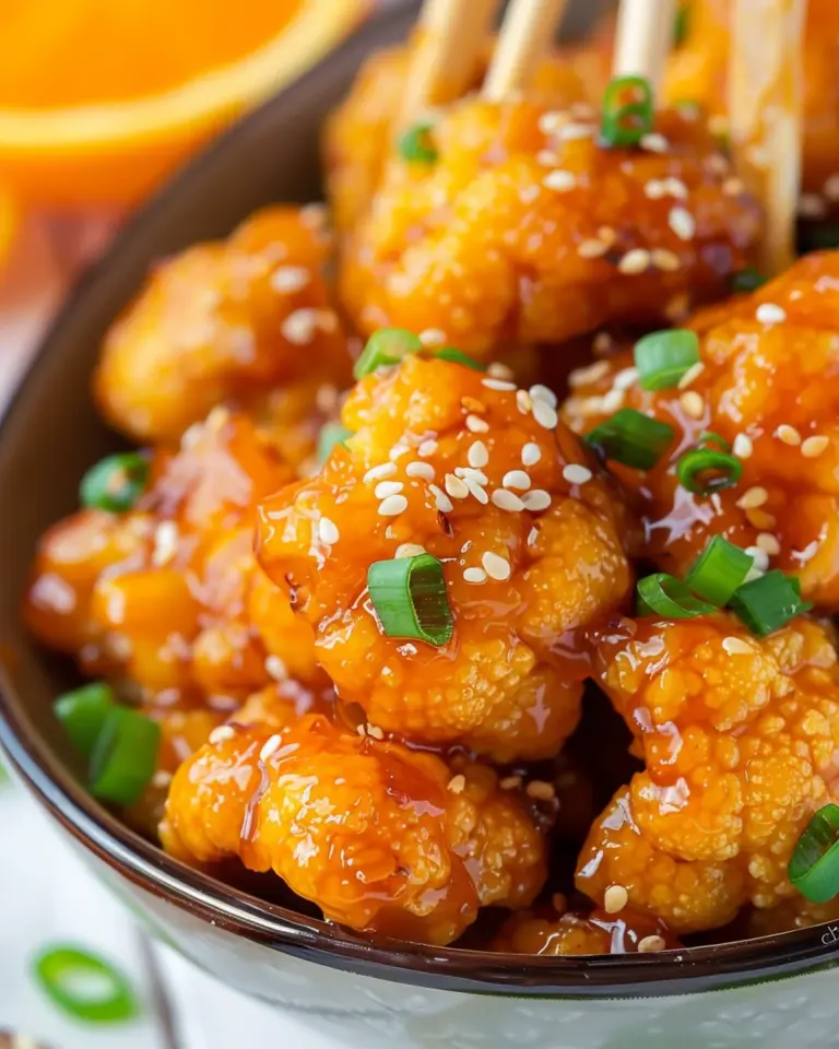 Baked Orange Cauliflower “Chicken”