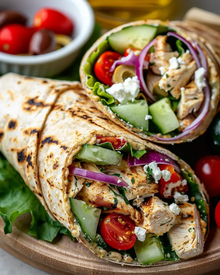 Mediterranean Chicken Wraps