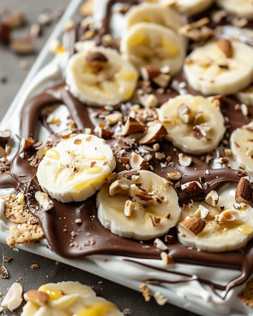 Banana & Nutella Frozen Yogurt Bark