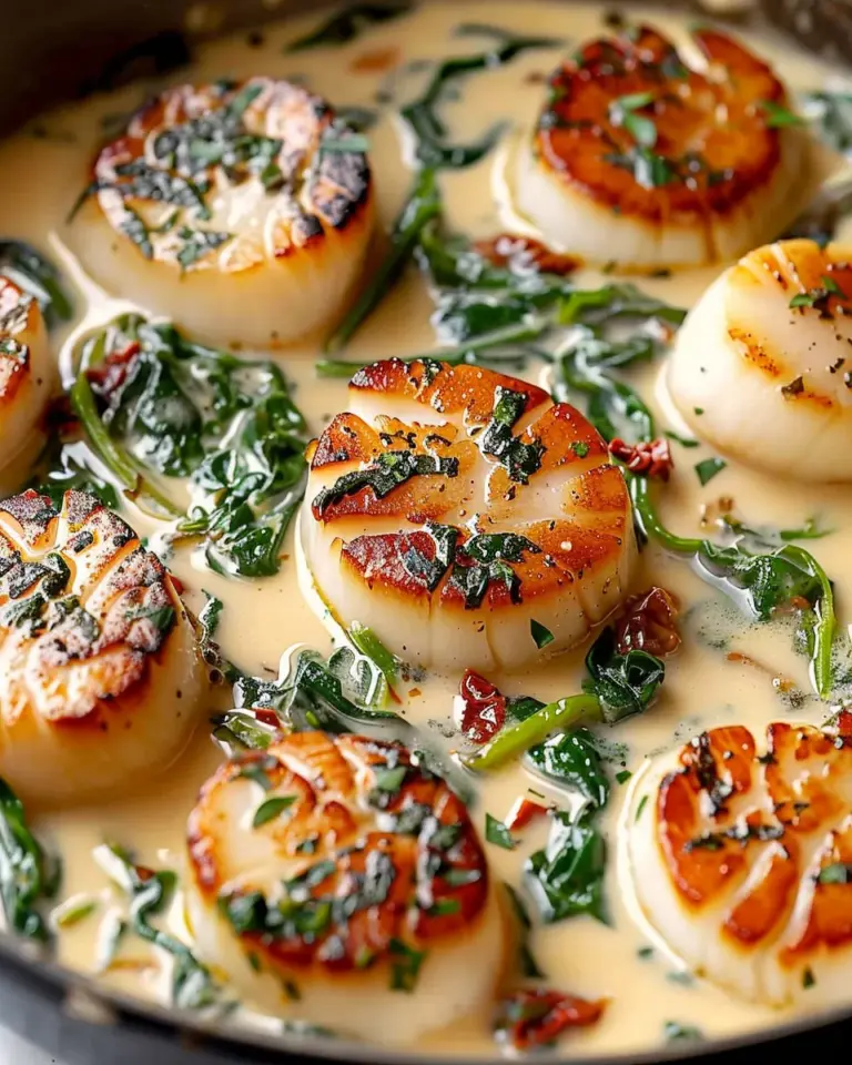 Stunning Creamy Tuscan Scallops Recipe