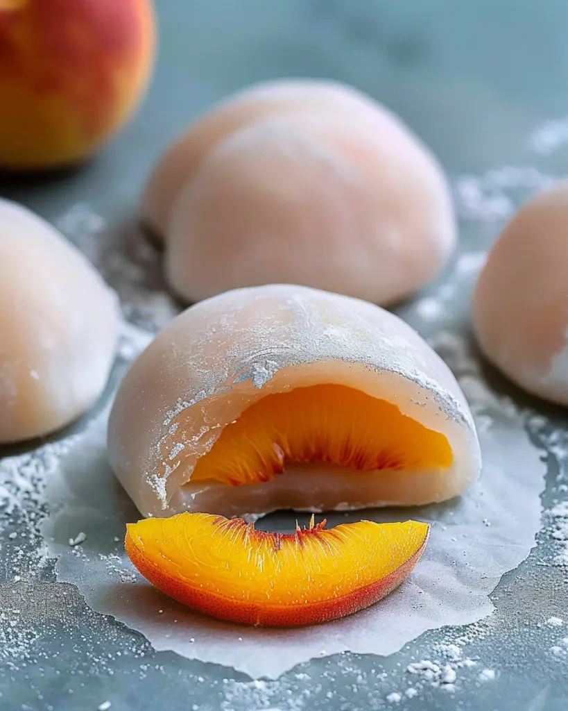 Whole Peach Mochi Recipe (Soft & Chewy)