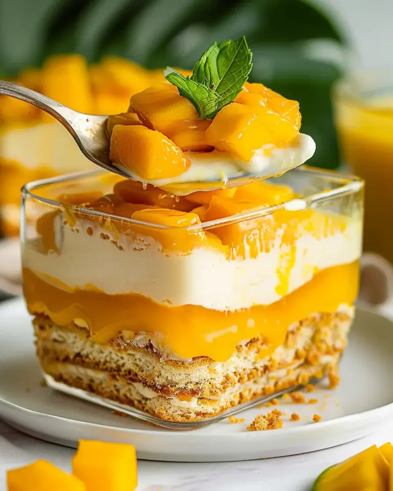 Mango Tiramisu (eggless, dairy-free)