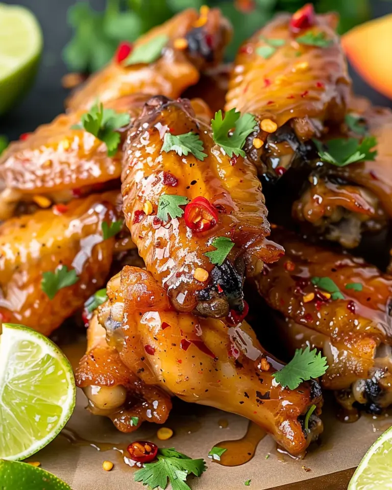 Hot Honey Peach Wings