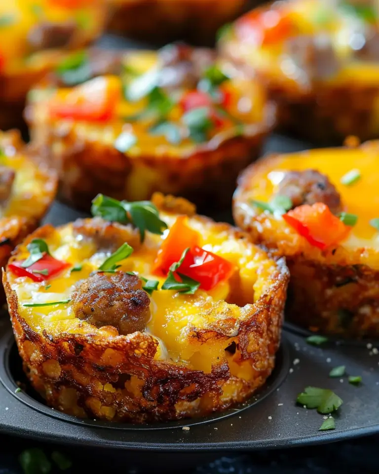 Mini Breakfast Omelets (Egg Muffins With A Tater Tot Crust)