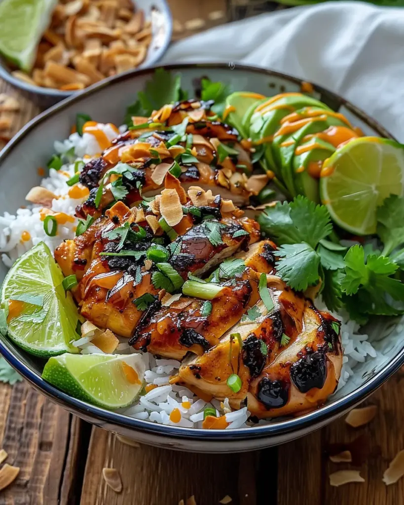 Spicy Maple Chicken and Coconut Rice