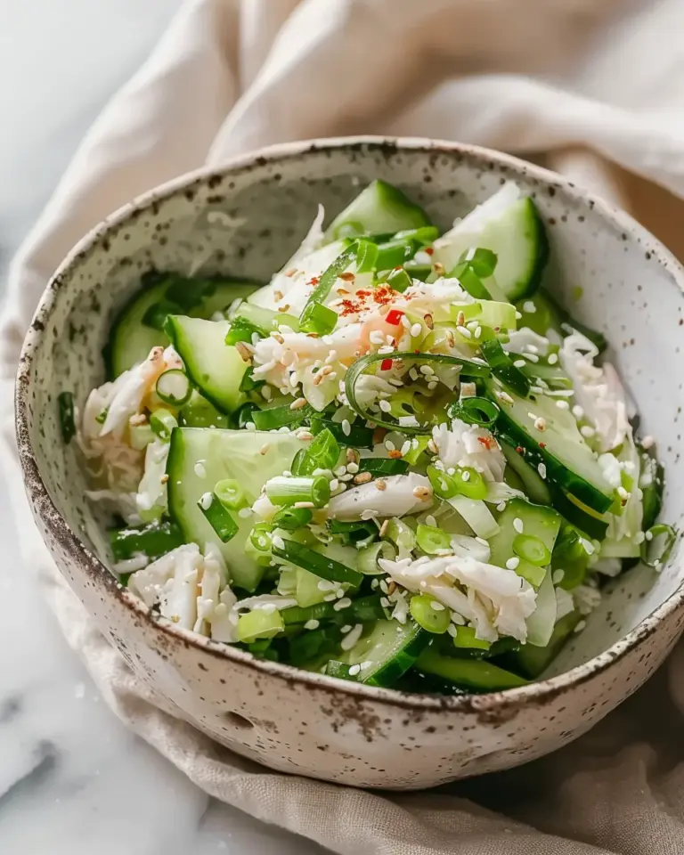 Cucumber Salad with Crab Meat Delight