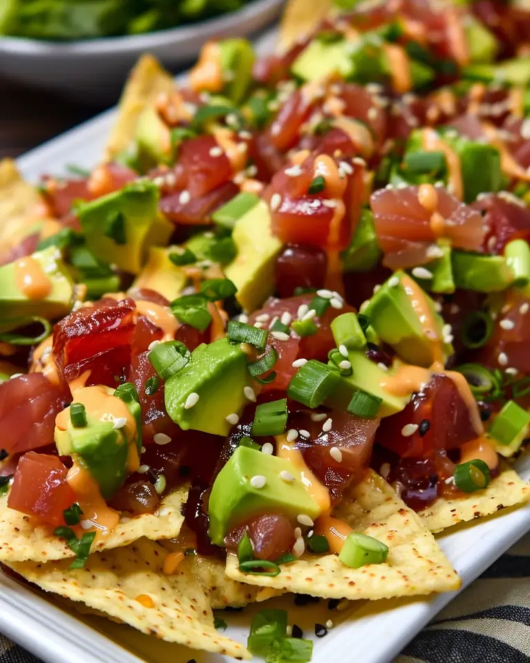 Tuna Poke Nachos