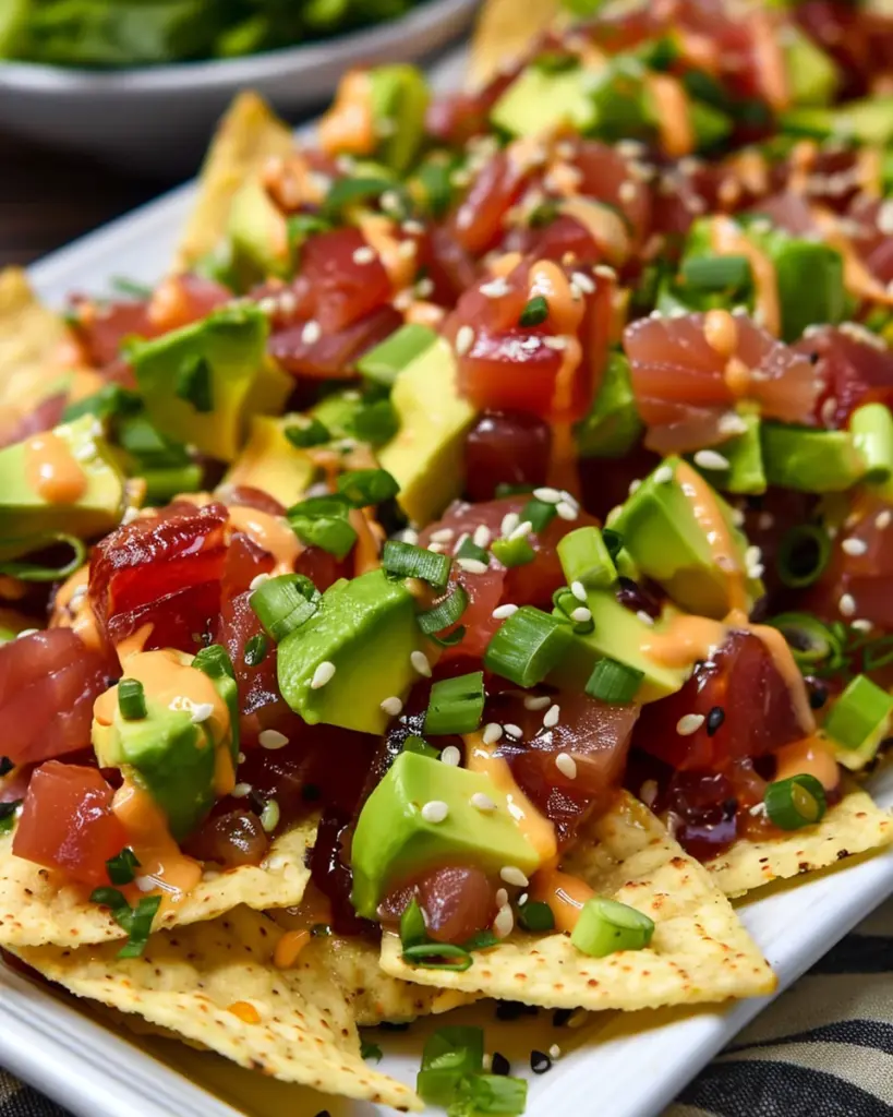 Tuna Poke Nachos