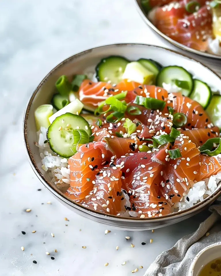 Miso Soy Salmon Sashimi Bowl