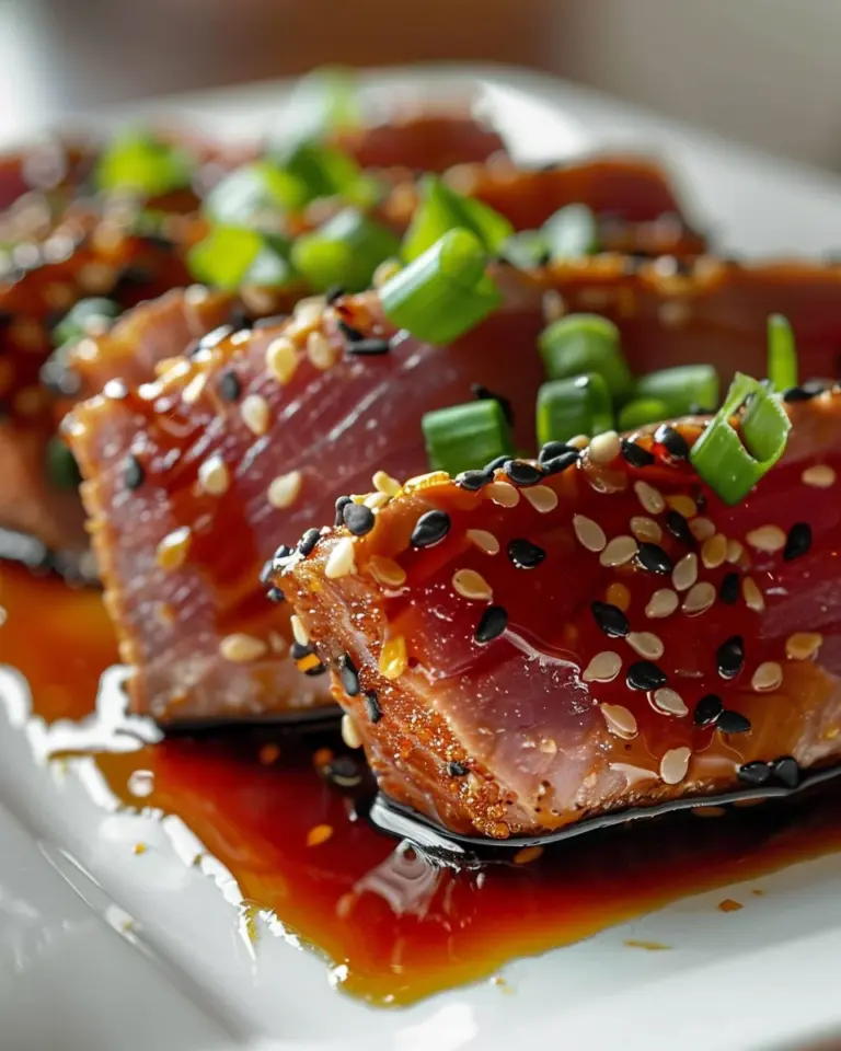 Seared Ahi Tuna with Soy-Ginger Glaze