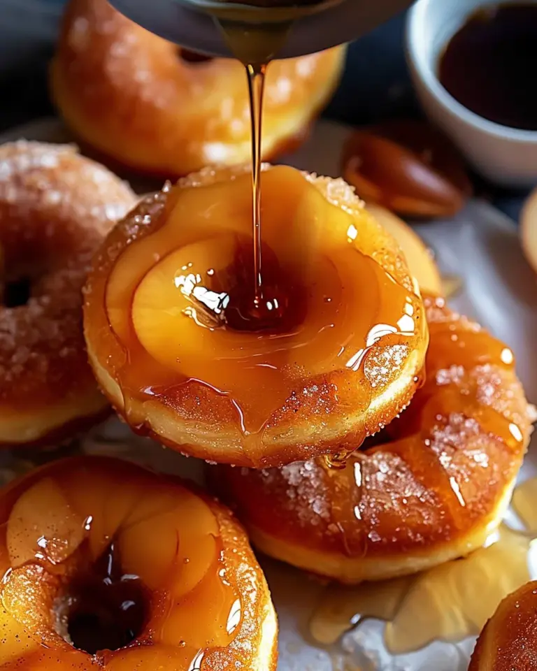 Hot Honey Cinnamon Apple Donuts