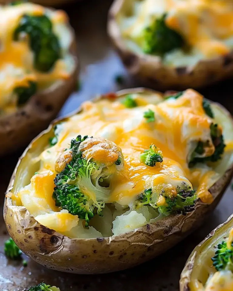 Broccoli Cheddar Twice Baked Potatoes