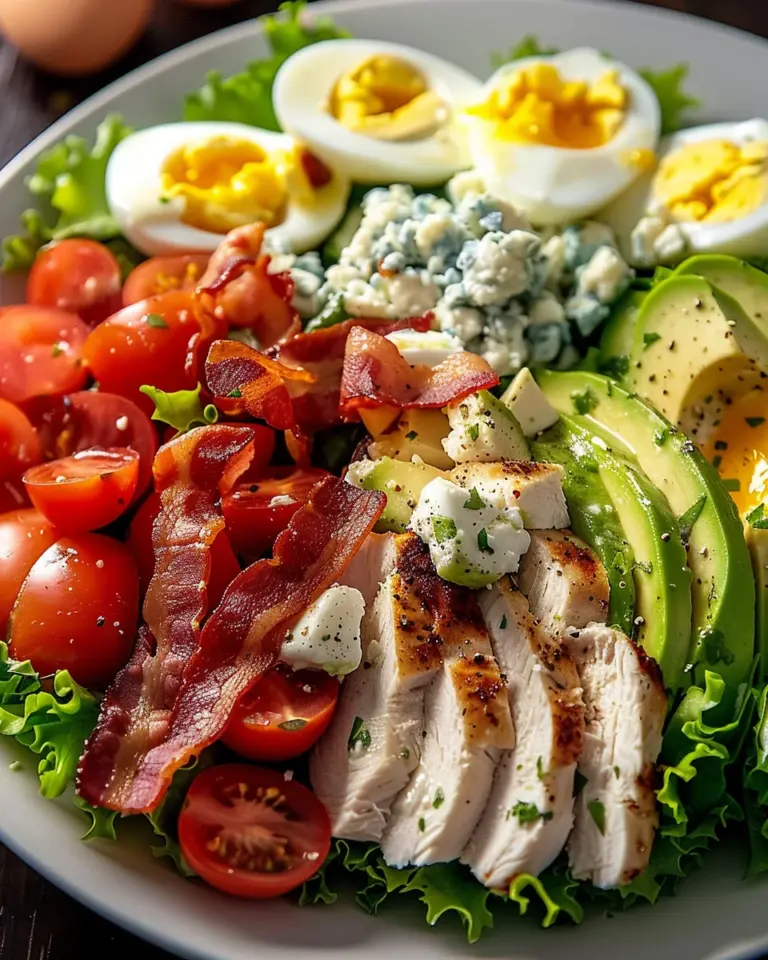 Classic American Cobb Salad with Crispy Bacon