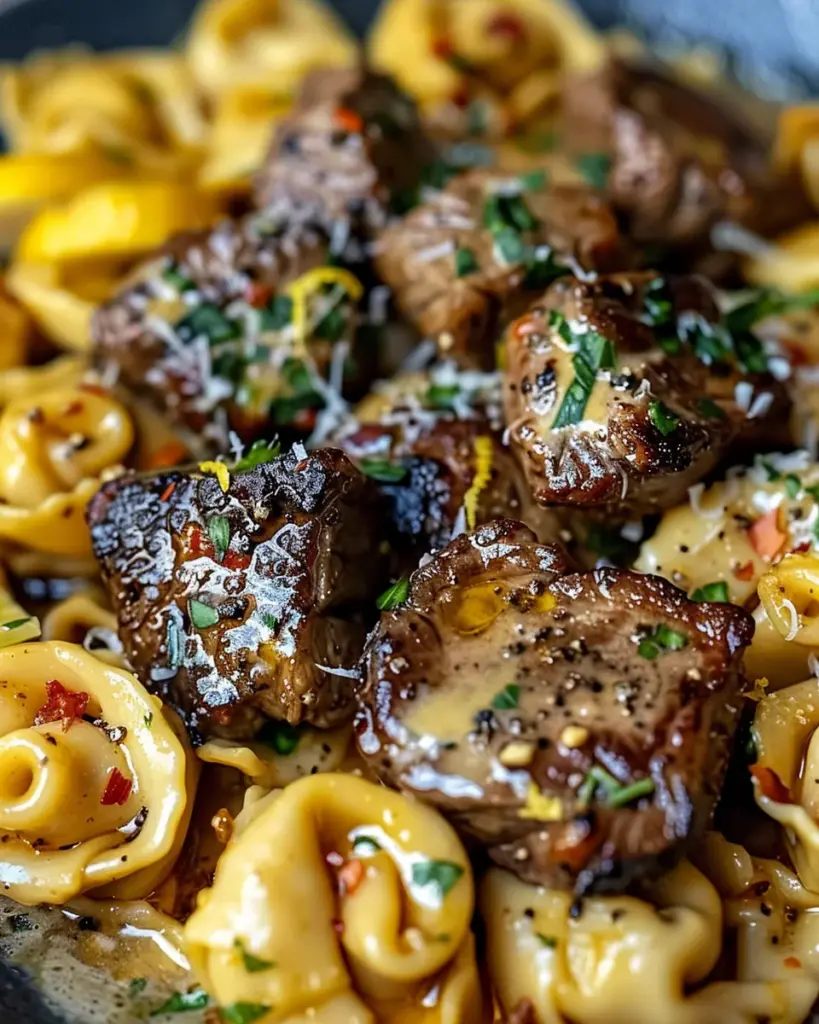 One-Pan Cowboy Butter Tortellini Steak Bites Recipe