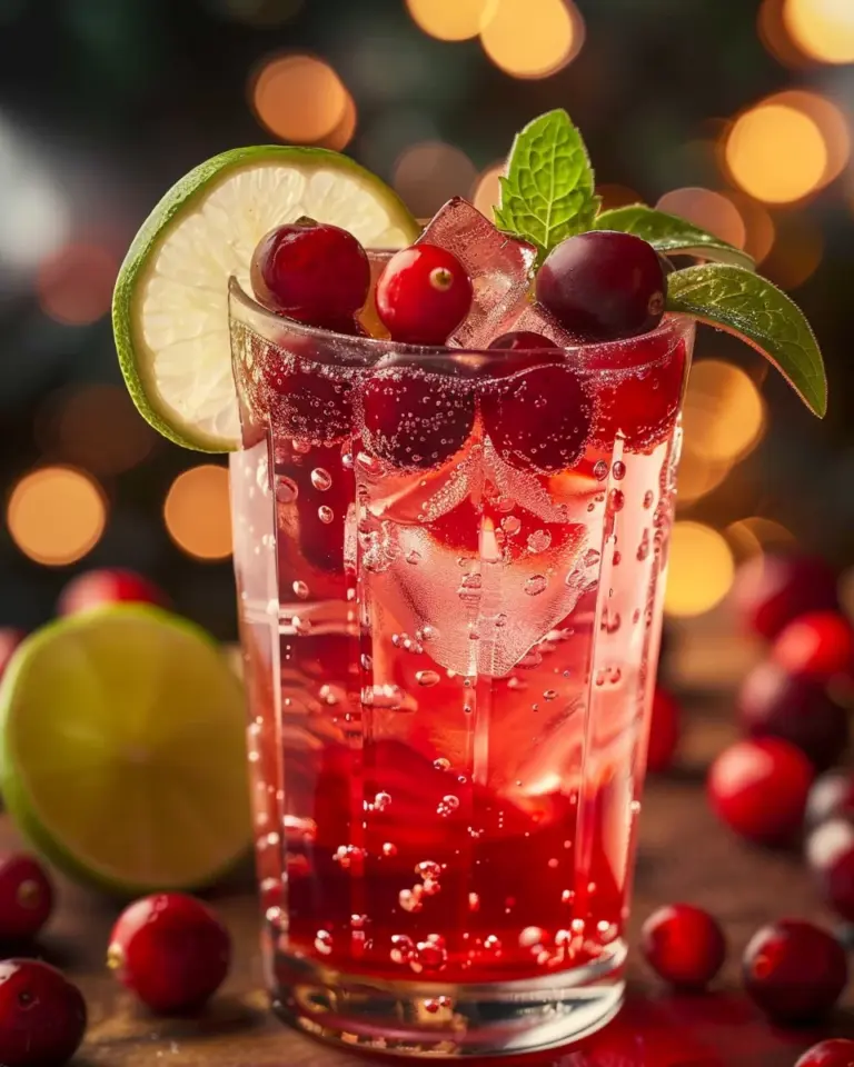 Vanilla Cranberry Crush Mocktail Recipe