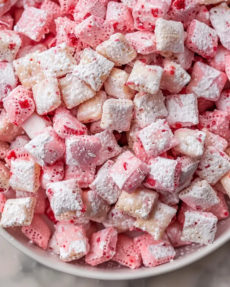 Easy Strawberry Shortcake Puppy Chow