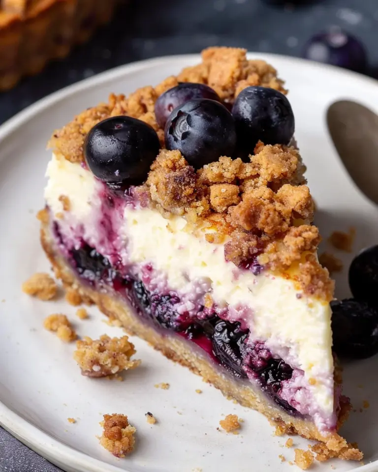 Blueberry Crumble Cheesecake