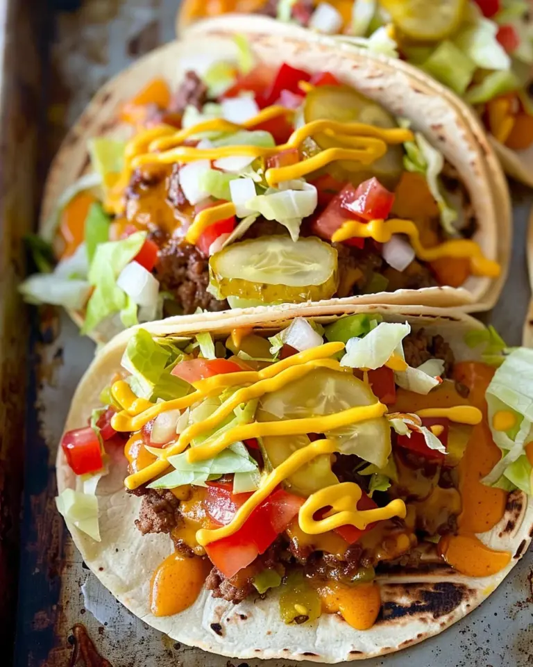 Smashed Cheeseburger Tacos
