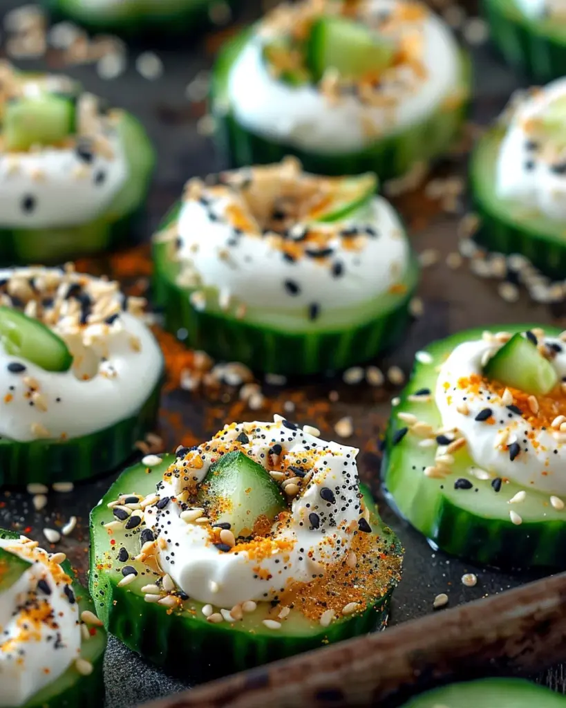 Everything Bagel Cucumber Bites
