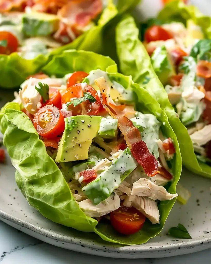 Light & Tasty BLT Chicken Salad Lettuce Wraps – Alrightwithme