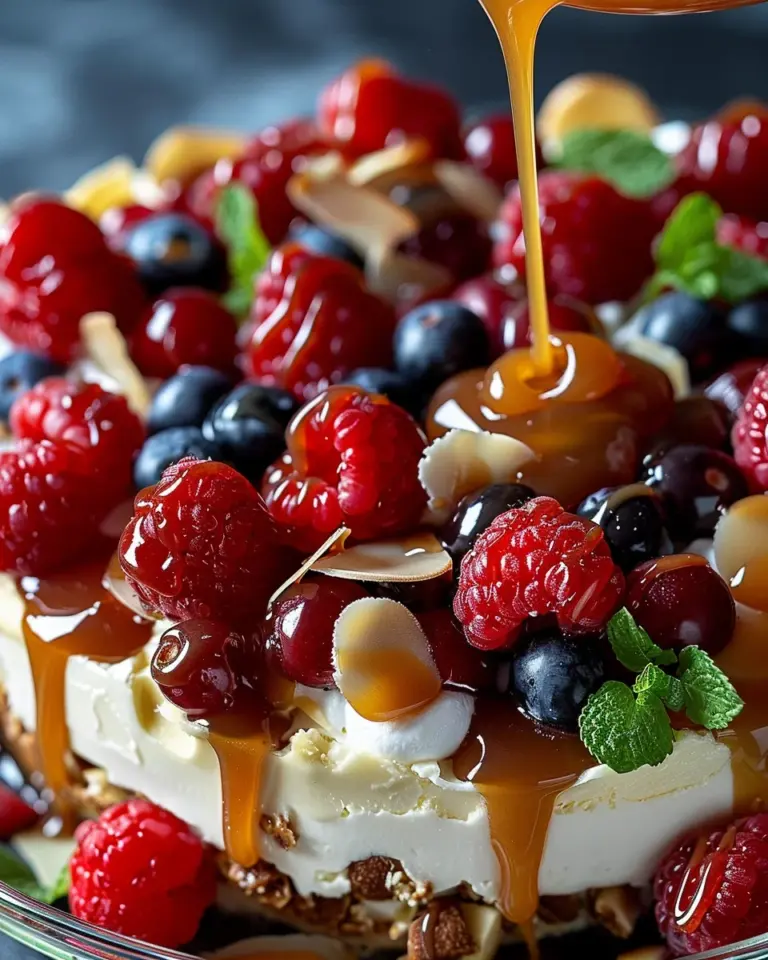 Caramel Crunch Cheesecake Fruit Salad
