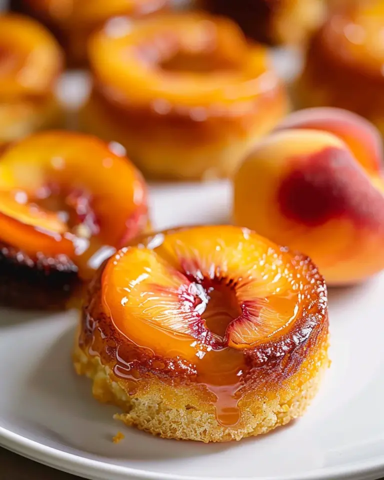 Peach Upside Down Mini Cakes