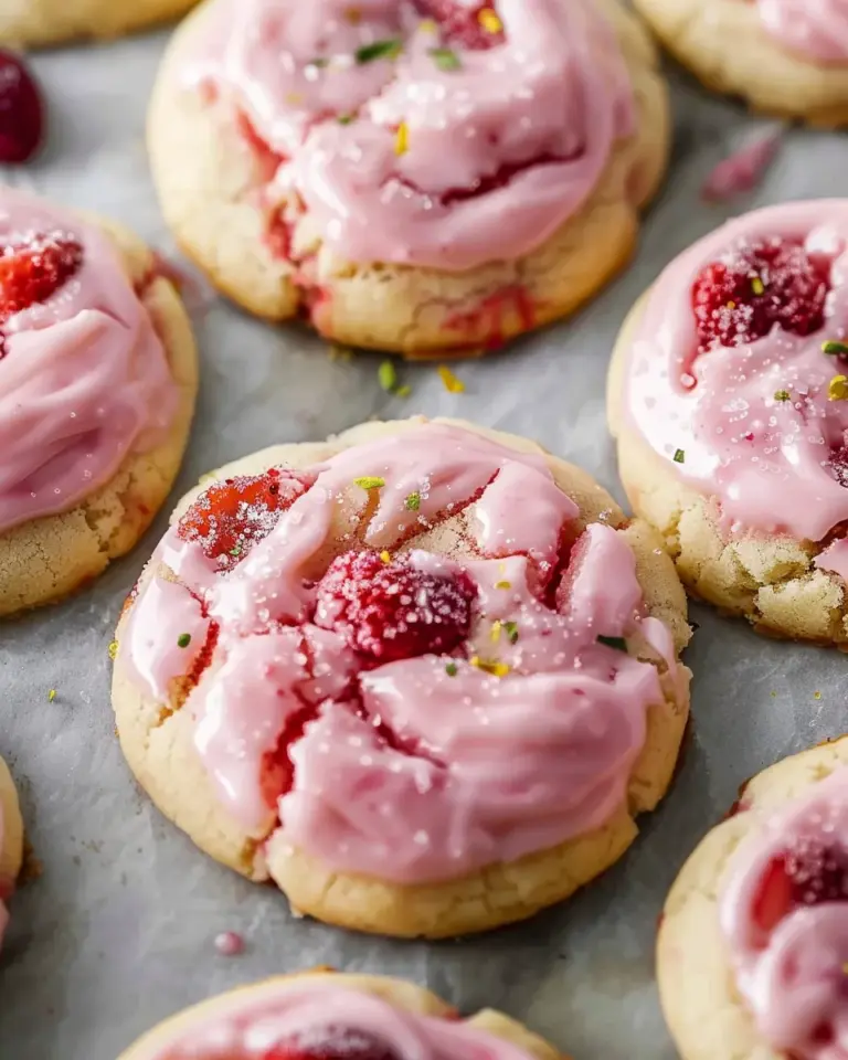 Double Strawberry Sugar Cookies