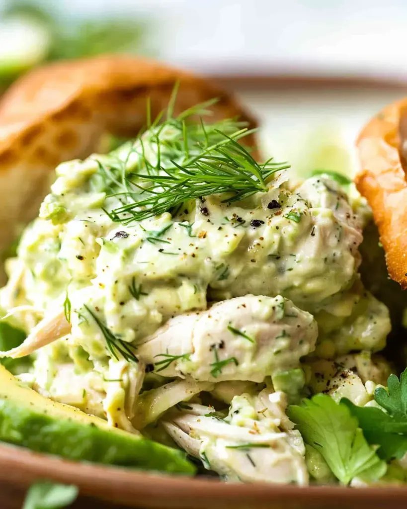 Healthy Greek Yogurt Avocado Chicken Salad Recipe