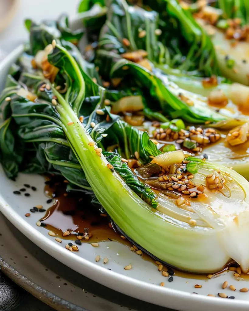 Baby Bok Choy with Soy Sauce and Garlic