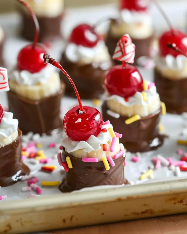 Chocolate Banana Sundae Bites
