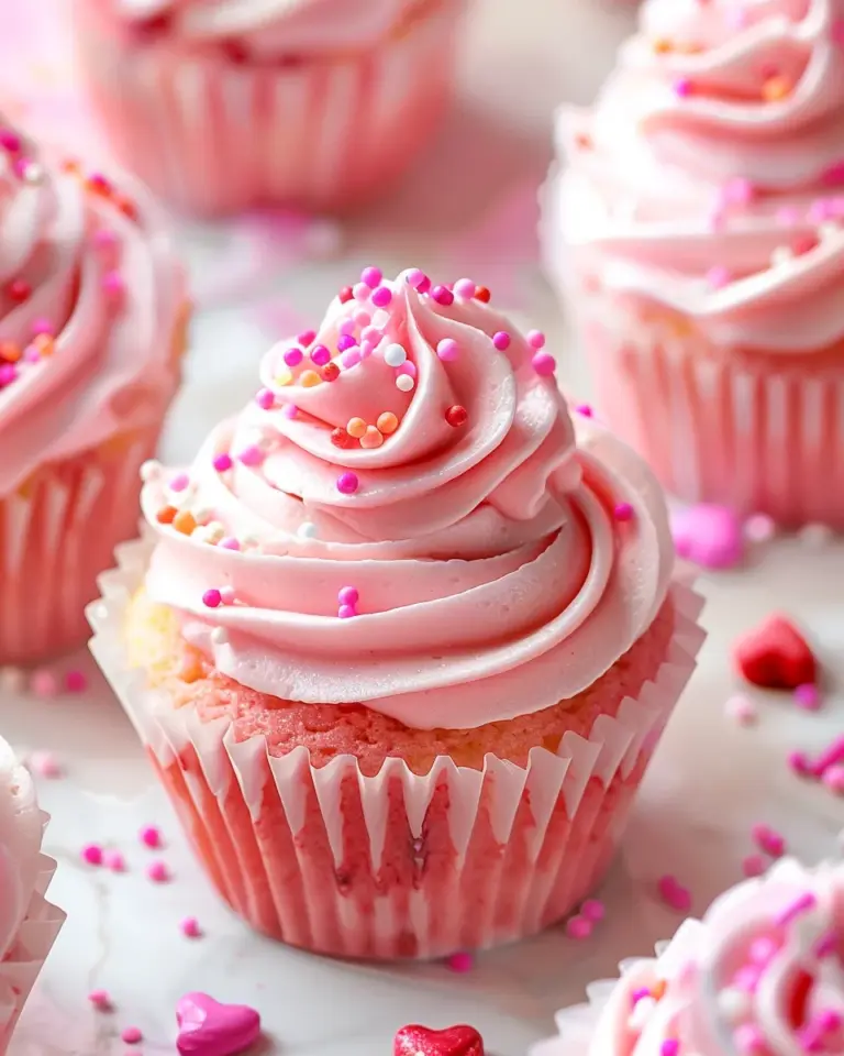 Pink Velvet Cupcakes