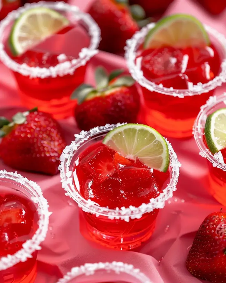 Strawberry Margarita Jello Shots