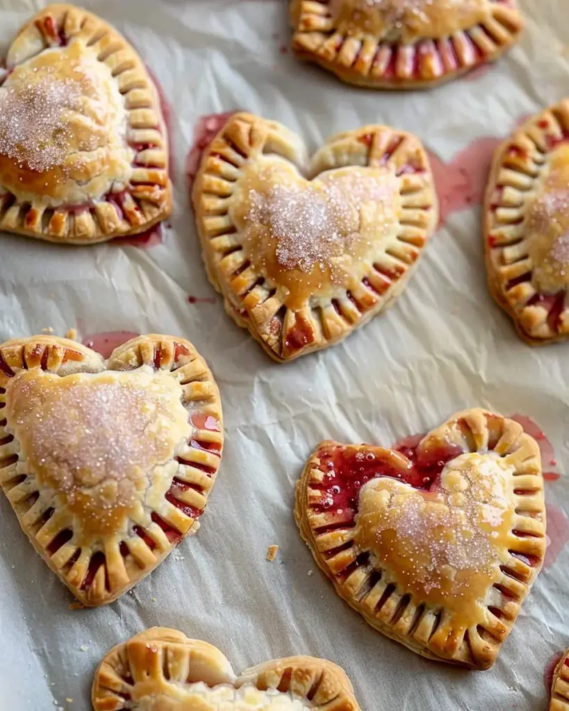 Heart Shaped Strawberry Hand Pies