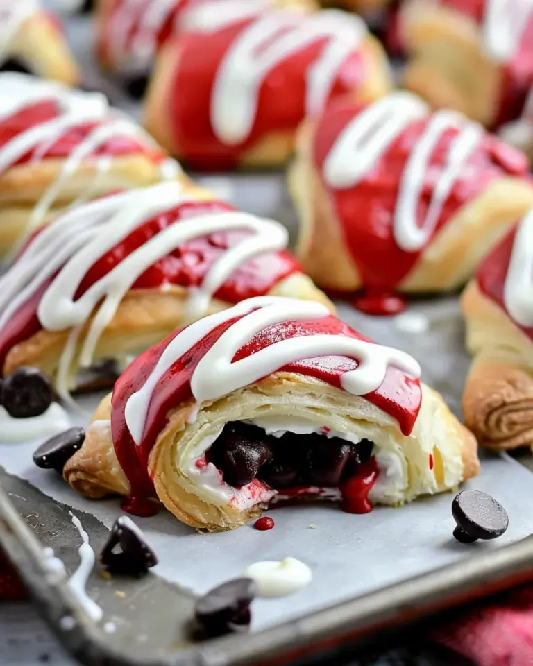 Red Velvet Cheesecake Crescent Rolls