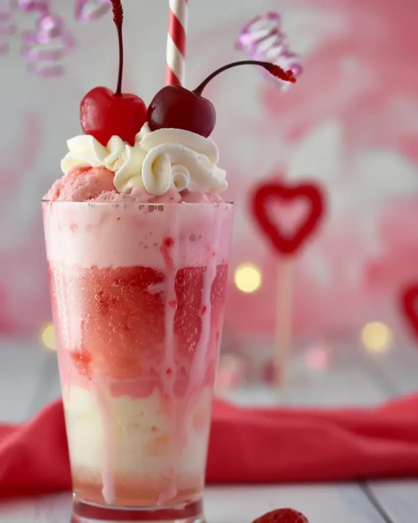 Cupid’s Strawberry Float Recipe – Easy Valentine Kids Food Craft