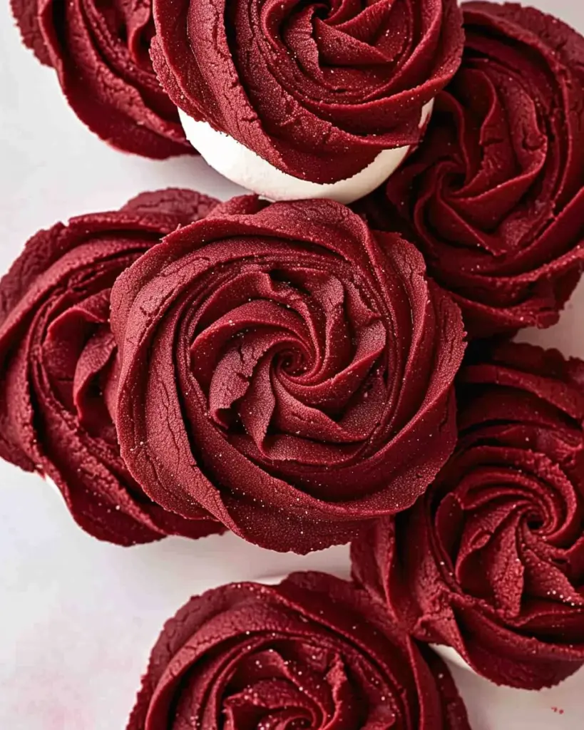 Red Velvet Rose Cookies