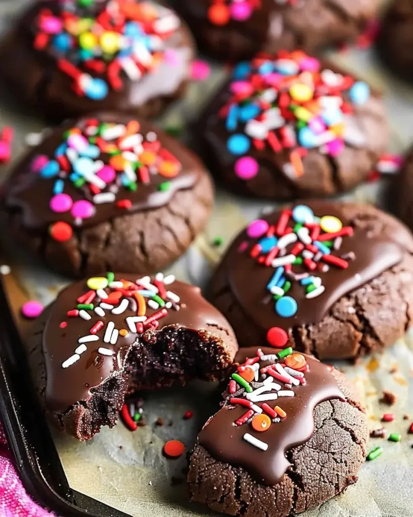 Chocolate Cake Mix Cookies